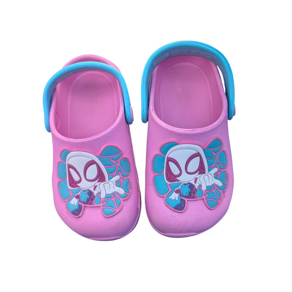 Marvel Spidey and His Amazing Friends Ghost-Spider Pink Clogs Kids Size 7/8